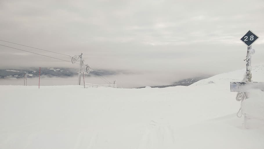 Winter, Black Run, Snow, Ski, Ski Trails, slalom, trysil, cold temperature HD wallpaper