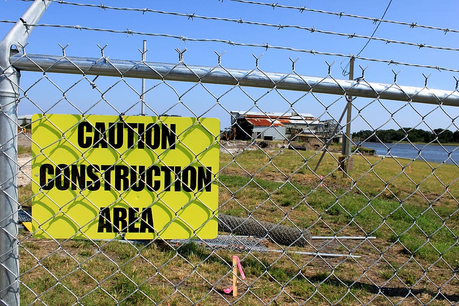 caution, construction, fence, safety, warning, security, boundary HD wallpaper