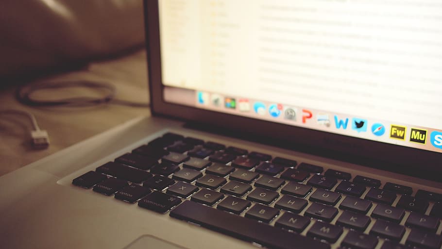 macbook, laptop, computer, keyboard, technology, business, working HD wallpaper