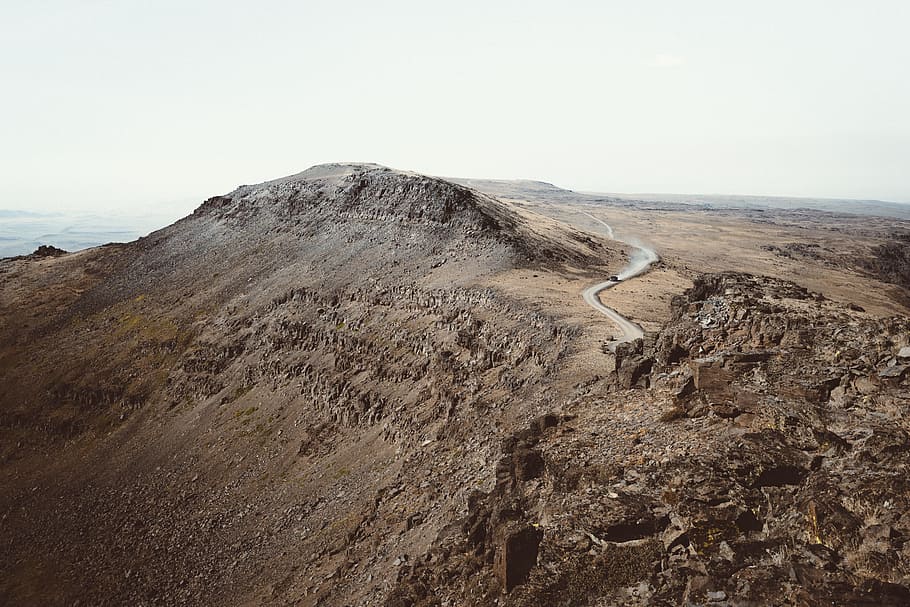 brown mountain, view of mountain, High Roads, lane, route, peak HD wallpaper