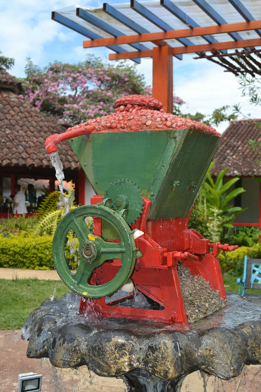 coffee, machine, thresher, architecture, day, built structure HD wallpaper