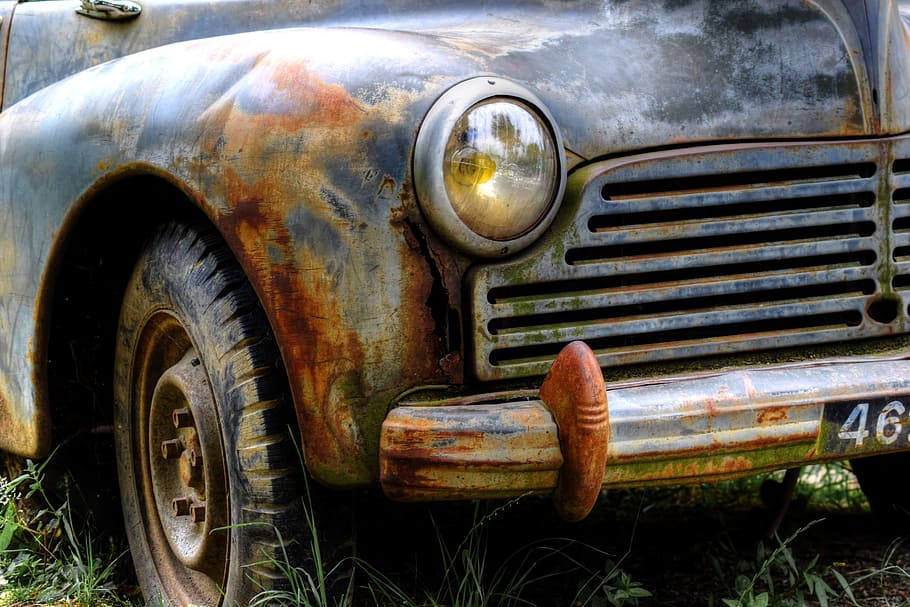 oldtimer, car, old car, vehicle, rust, mode of transportation HD wallpaper