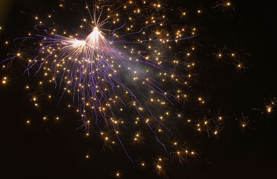 Fireworks, Old And New, Background, night, celebration, abstract HD wallpaper
