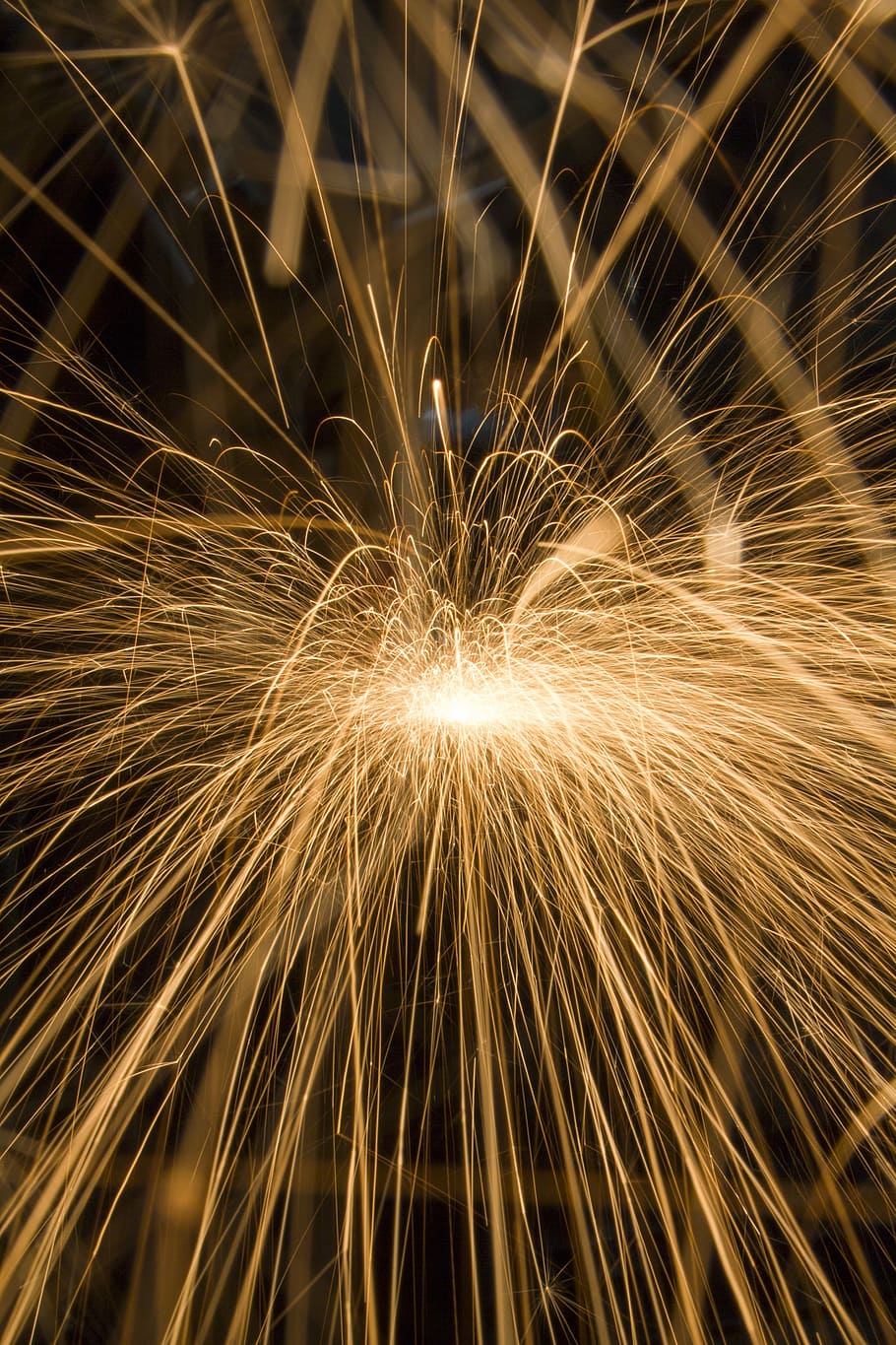 Outdoor, Fire, Flame, Hot, Light, long exposure, sparks, firework display HD wallpaper