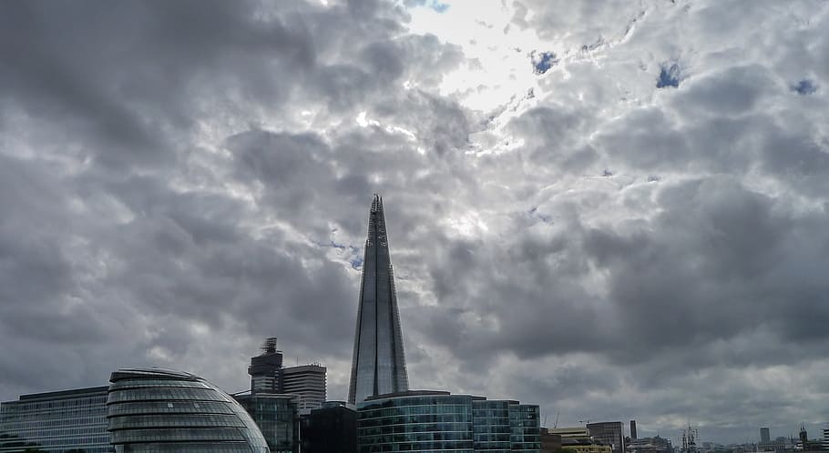 london, skyline, clouds, skyscraper, architecture, construction HD wallpaper