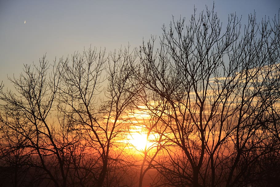 sun, sunset, afterglow, setting sun, abendstimmung, nature HD wallpaper