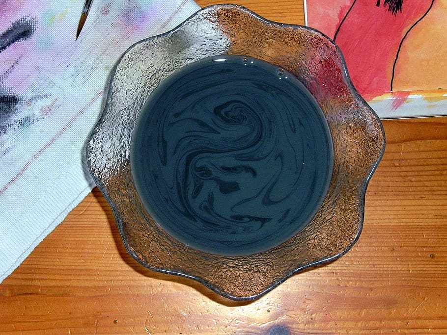 HD   Paint Painting Water Pot Water Pot Marbled Black   Paint Painting Water Pot Water 