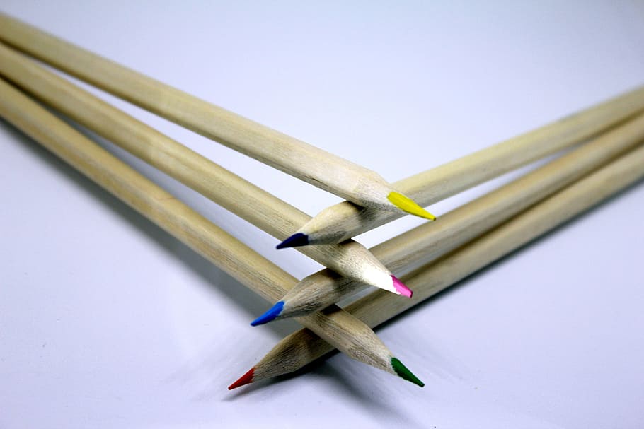 Pencil, Colour, Draw, Creative, Office, wooden, artist, sketch HD wallpaper
