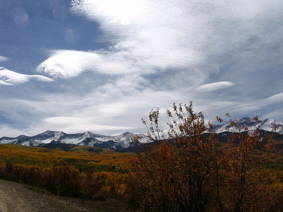 sky, clouds, nature, sky clouds, fall, aspens, colorado, mountain HD wallpaper