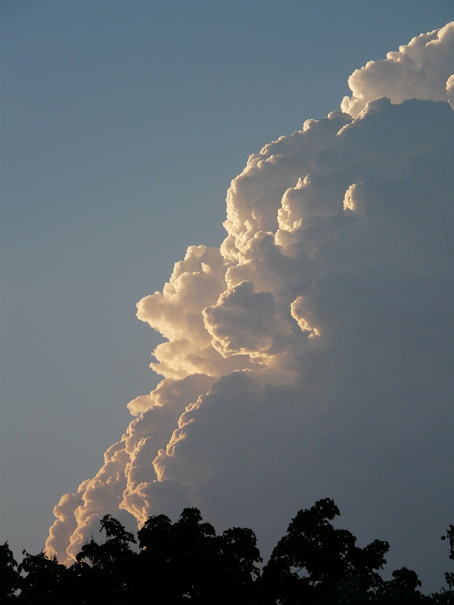 low angle photography of clouds, thundercloud, storm, weather HD wallpaper