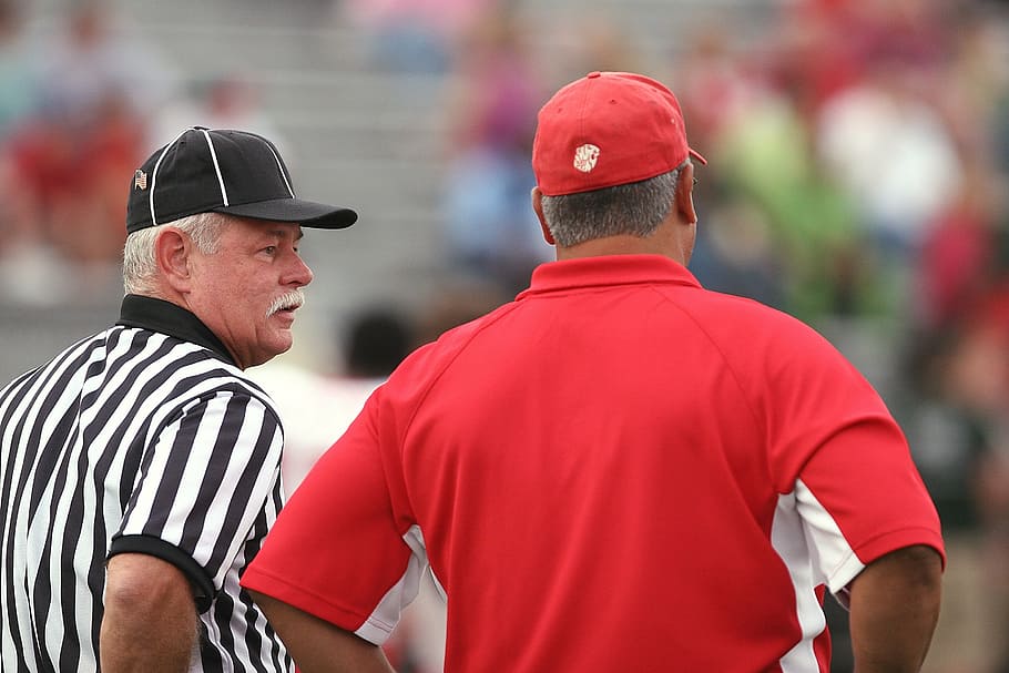 football, referee, coach, discussion, american, game, official HD wallpaper