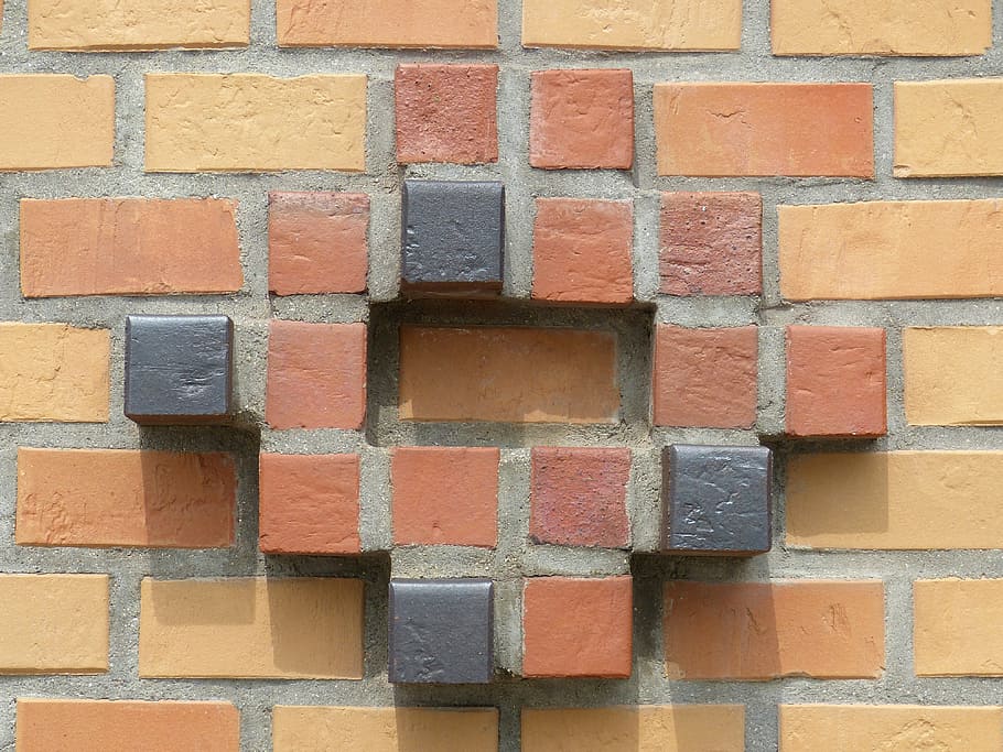 wall, clinker, stone wall, facade, structure, hauswand, symmetrical HD wallpaper