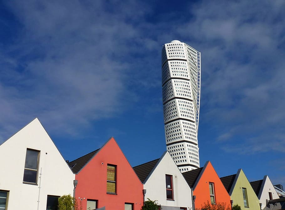 assorted-color row of houses, Architecture, Facade, Building HD wallpaper