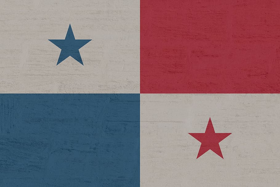 panama, flag, international, star shape, red, wall - building feature HD wallpaper