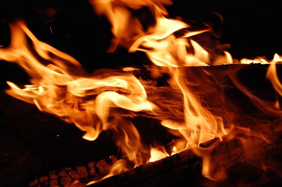 fire, atmosphere, hot, fire - Natural Phenomenon, flame, heat - Temperature HD wallpaper