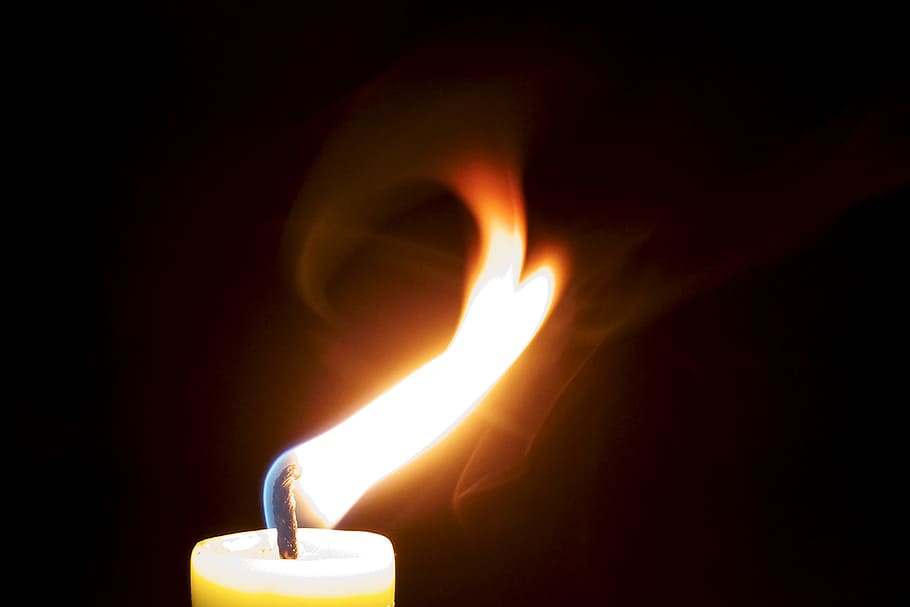 yellow candle, flame, burn, light, wick, cozy, hot, wax, candlelight, HD wallpaper