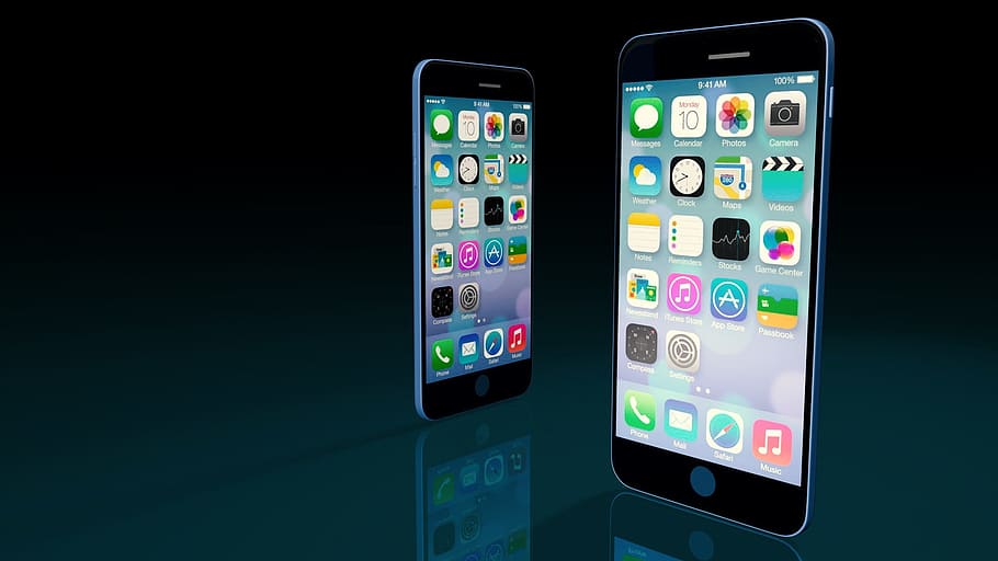 space gray iPhone 6, iphone 7, 3d model, cellphone, technology HD wallpaper