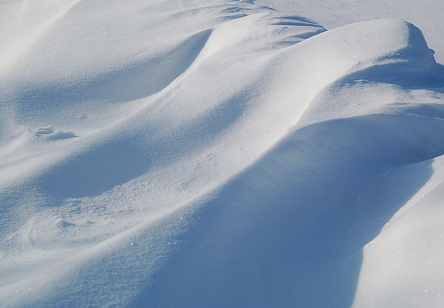 closeup photo of ground covered in snow, winter, the background HD wallpaper