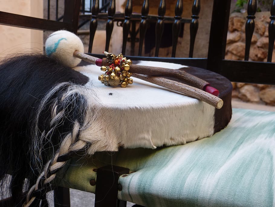 shamanic, drum, magic, indoors, no people, animal, seat, vertebrate HD wallpaper