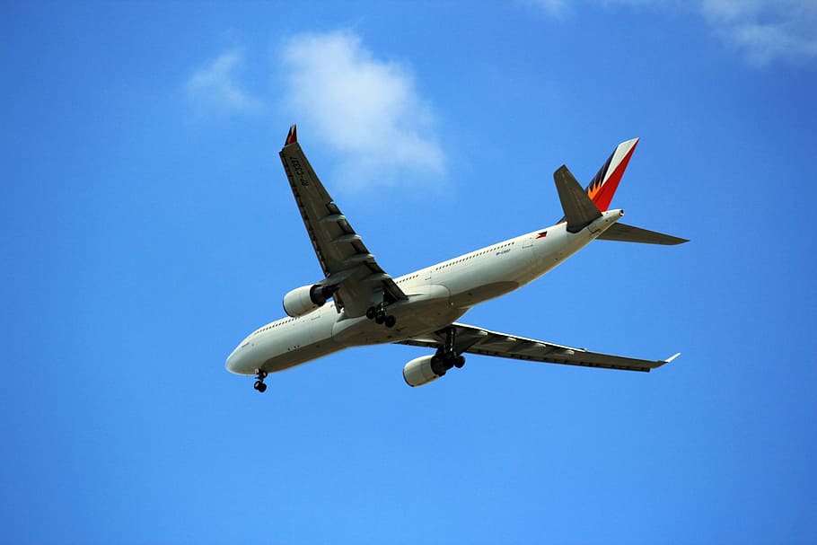 airliner under clear blue sky during daytime, airplane, airbus HD wallpaper