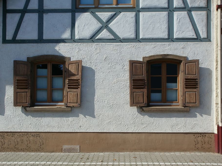 windows, wall, house, design, front, facade, structure, construction HD wallpaper