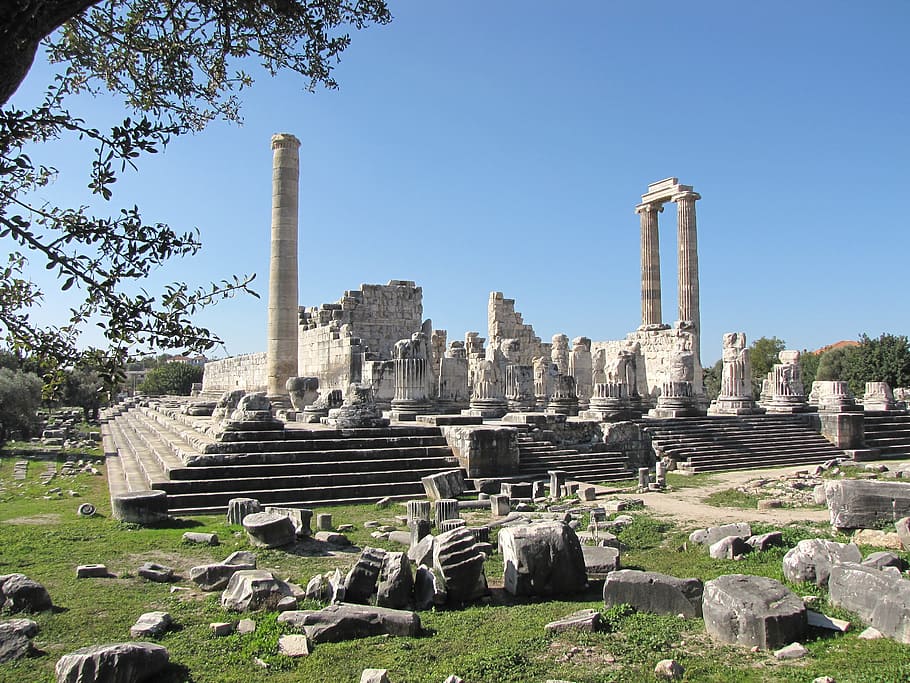 Didyma, Temple, Turkey, Apollo, ancient, history, old ruin HD wallpaper