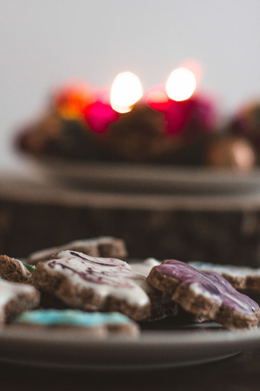 selective focus photography of biscuits, macro shot of cookies HD wallpaper