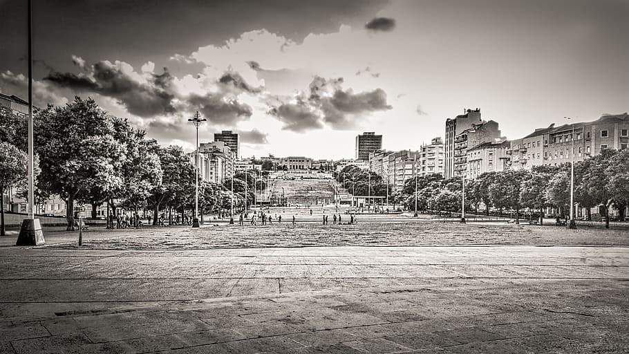 lisbon, playground, parc, architecture, built structure, building exterior HD wallpaper
