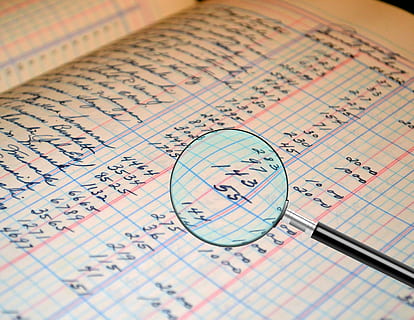 audit, accounting, ledger, figures, number, document, inspection HD wallpaper