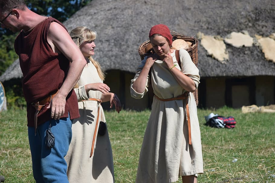 viking museum, vikings, denmark, viking women, performance, HD wallpaper