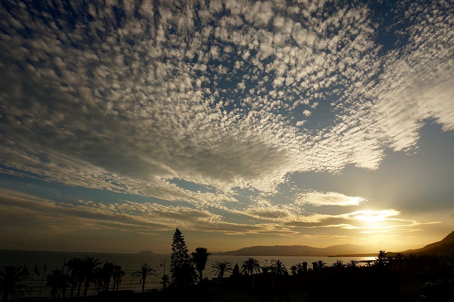 mazarrón, castellar, murcia, sunset, beach, summer, spain HD wallpaper