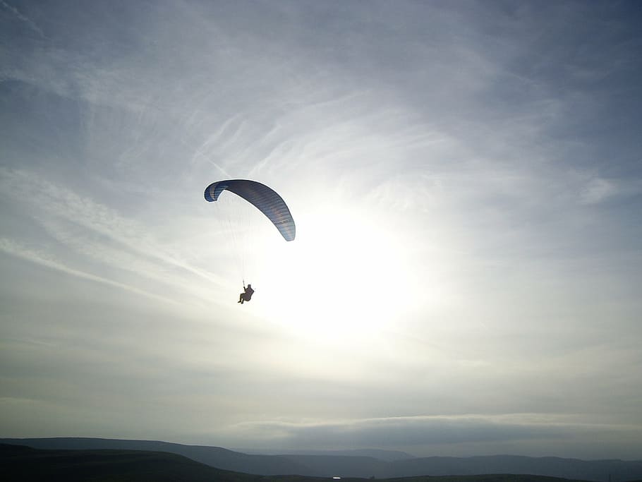 paragliding, flying, sunset, adventure, sport, extreme sports HD wallpaper
