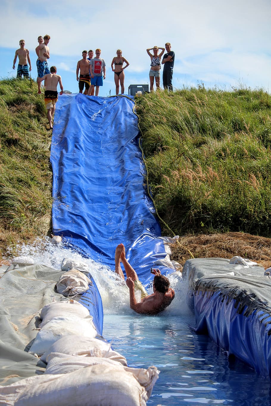 water slide, fun, children, large, leisure, speed slide, sliding system HD wallpaper