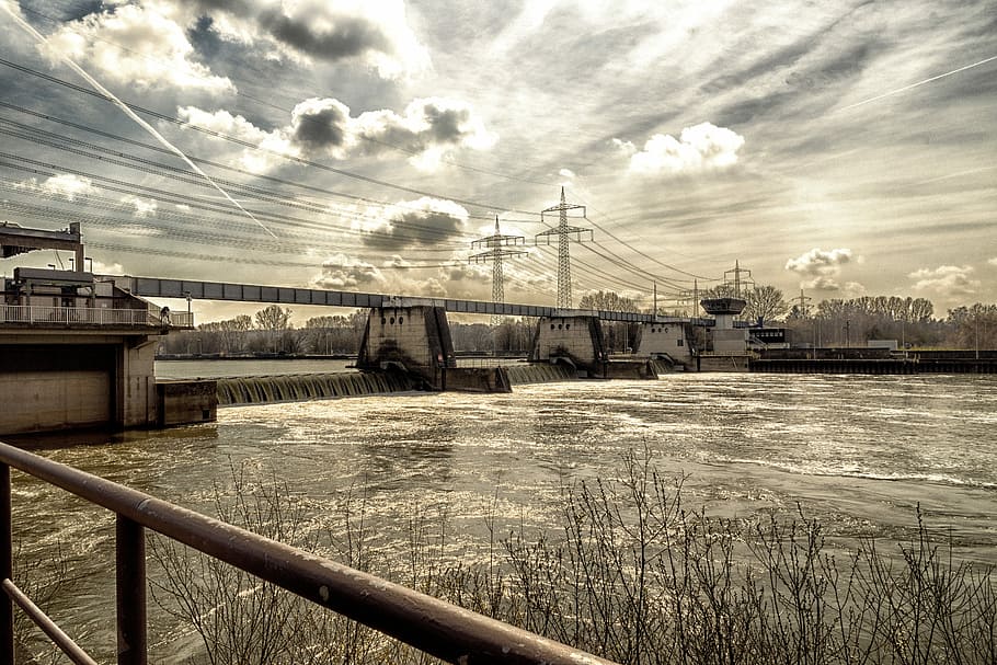 waters, river, sky, bridge, connection, architecture, cloud - sky HD wallpaper