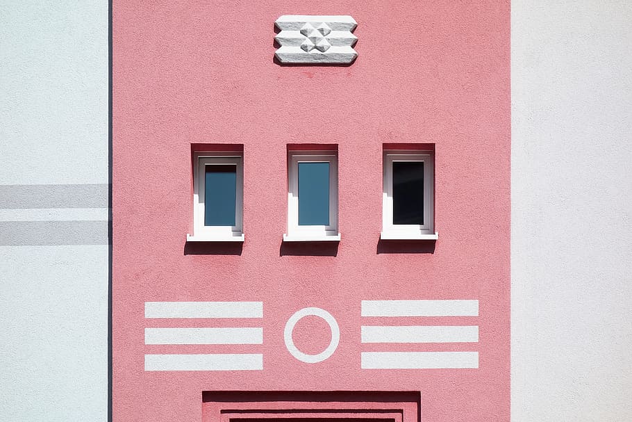 architecture, building, infrastructure, pink, wall, built structure HD wallpaper