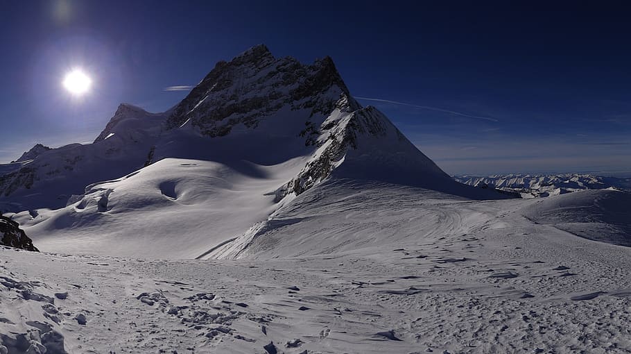 snow covered mountain, zen, content, calm, cold temperature HD wallpaper