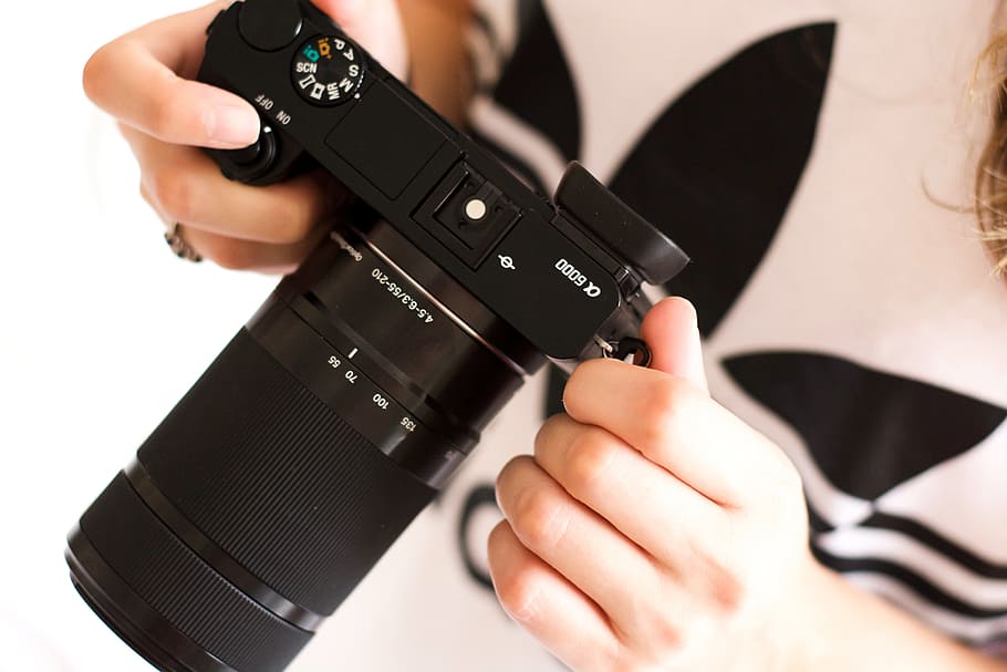 camera, sony, lens, flash, photography, photographer, people HD wallpaper