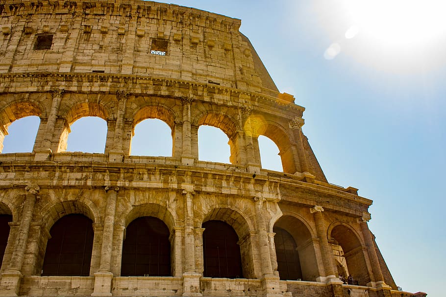 The Colosseum at daytime, ruin, old, stone, ancient, architecture HD wallpaper