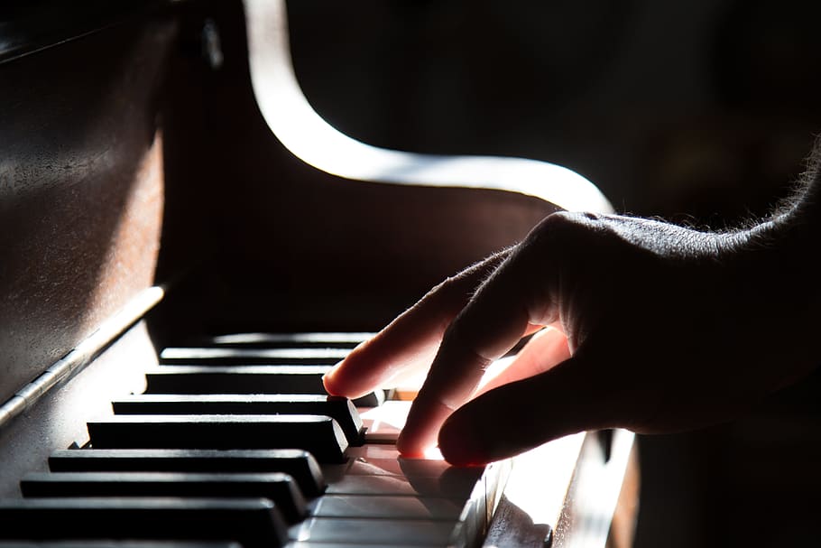 person playing piano, hand, music, keyboard, instrument, classical, HD wallpaper