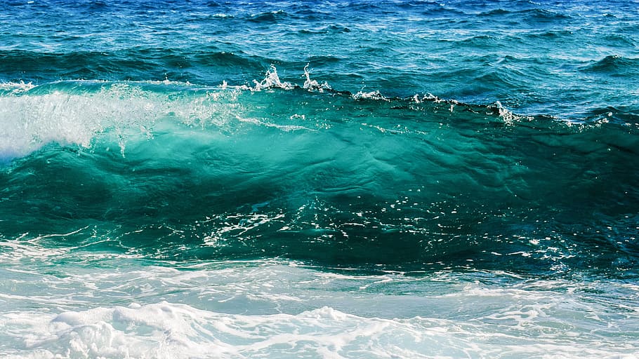 photo of seawave during daytime, transparent, smashing, foam HD wallpaper