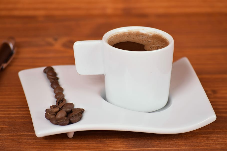 coffee, espresso, cup, drink, caffeine, wood, desktop, wooden HD wallpaper