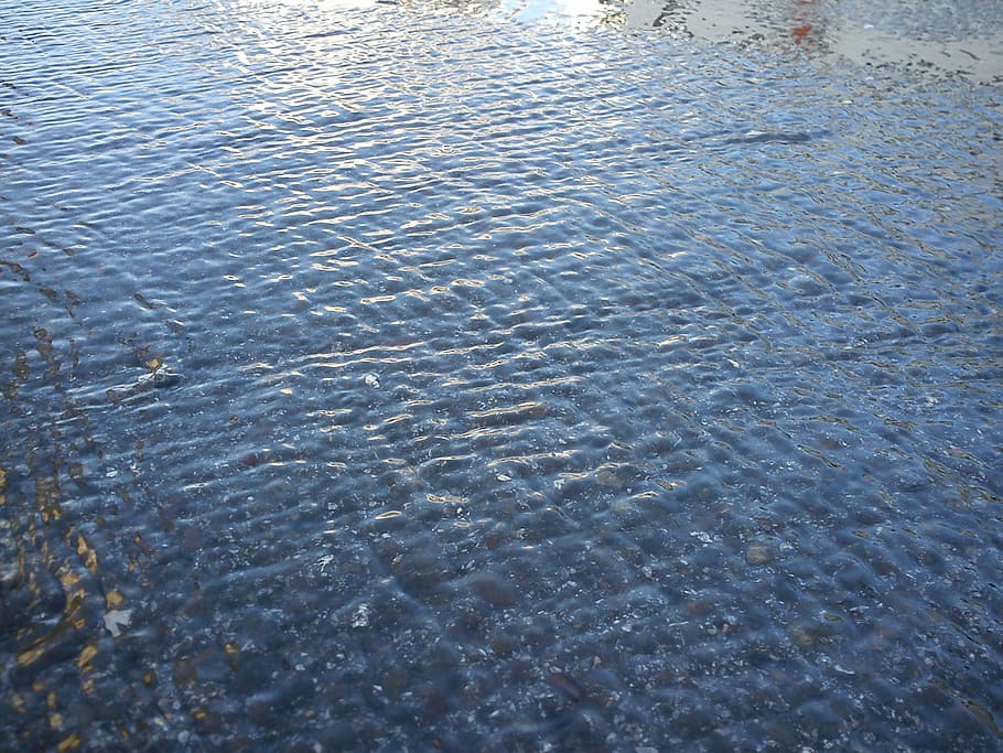 rainwater, asphalt, wave, flow, shiny, structure, pattern, line network HD wallpaper