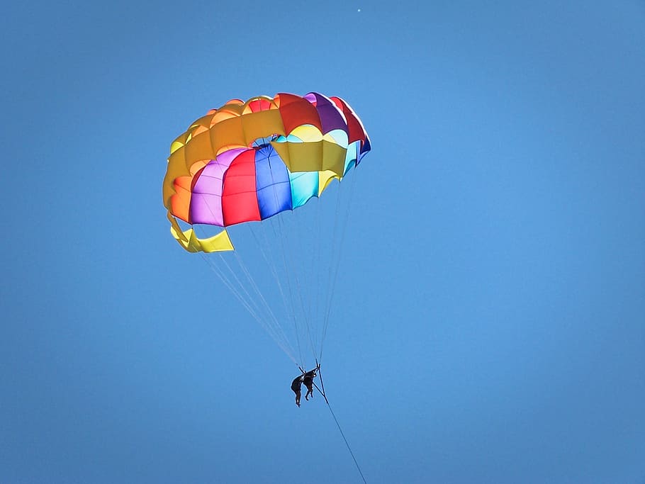paragliding, turkey, holiday, side, turkish riviera, flying, HD wallpaper