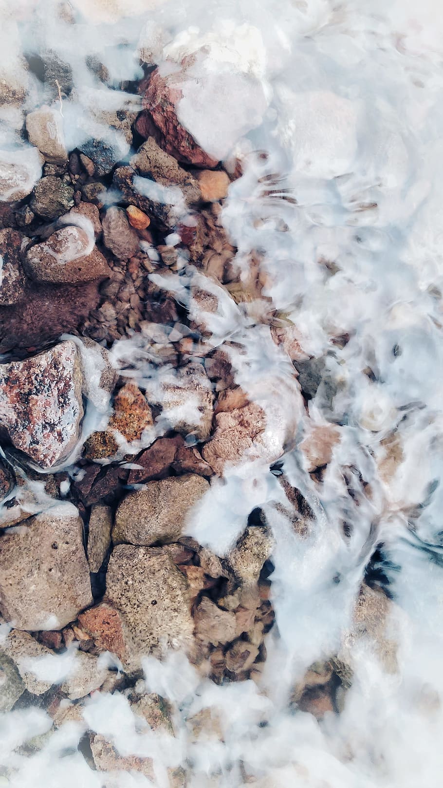 abstract, water, stones, wave, motion, splashing, pattern, clean HD wallpaper
