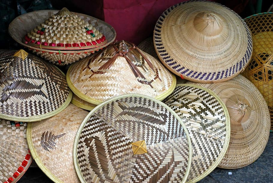 Hat, Hats, Straw, Conical, Rice, Paddy, no people, close-up HD wallpaper