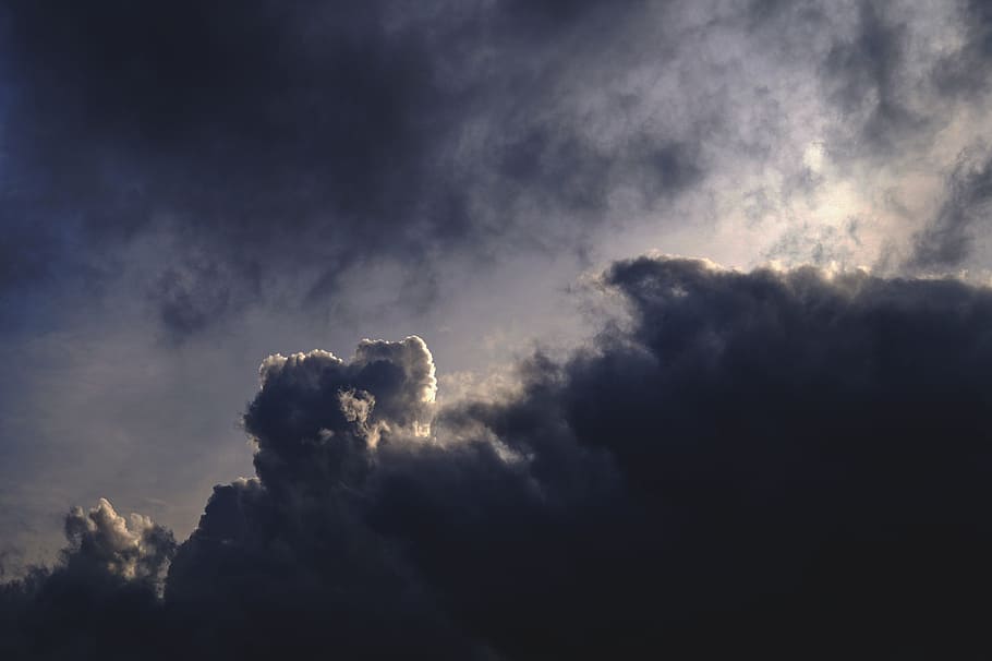 dark clouds, nature, sky, cloud - sky, dramatic sky, weather HD wallpaper