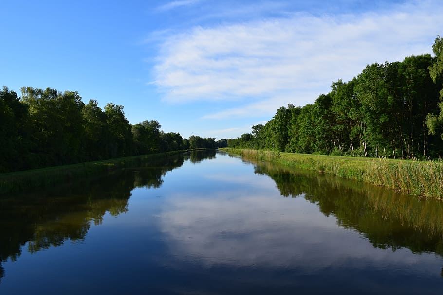 River, Water, Landscape, Flow, river landscape, nature, mirroring HD wallpaper