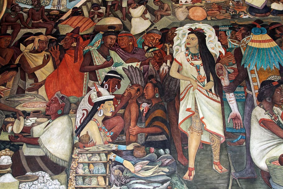 mural, diego, rivera, mexican, artist, famous, human representation, HD wallpaper