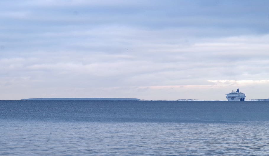 Calm Water, clouds, daylight, island, landscape, nature, ocean HD wallpaper