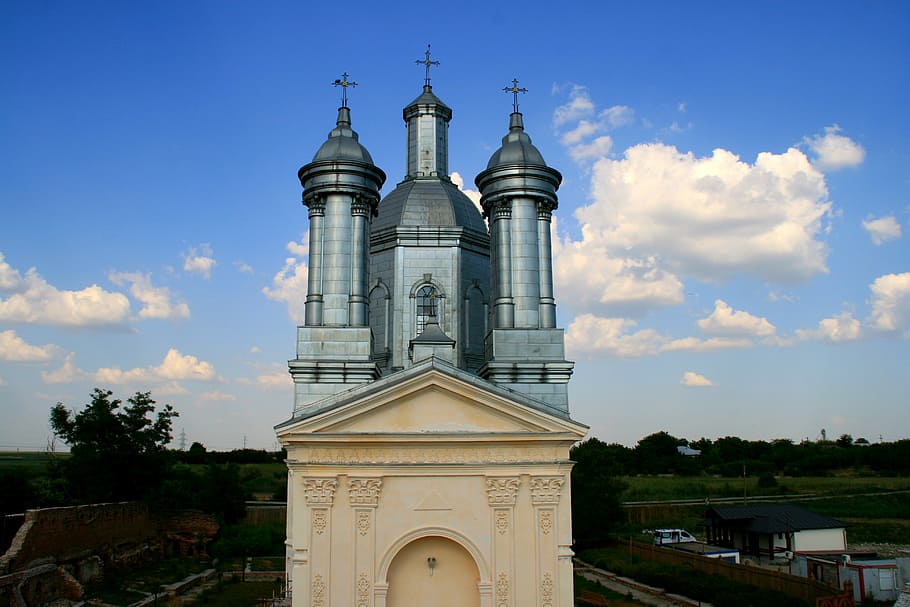 church, sky, cloud, blue, building, holy, architecture, built structure HD wallpaper